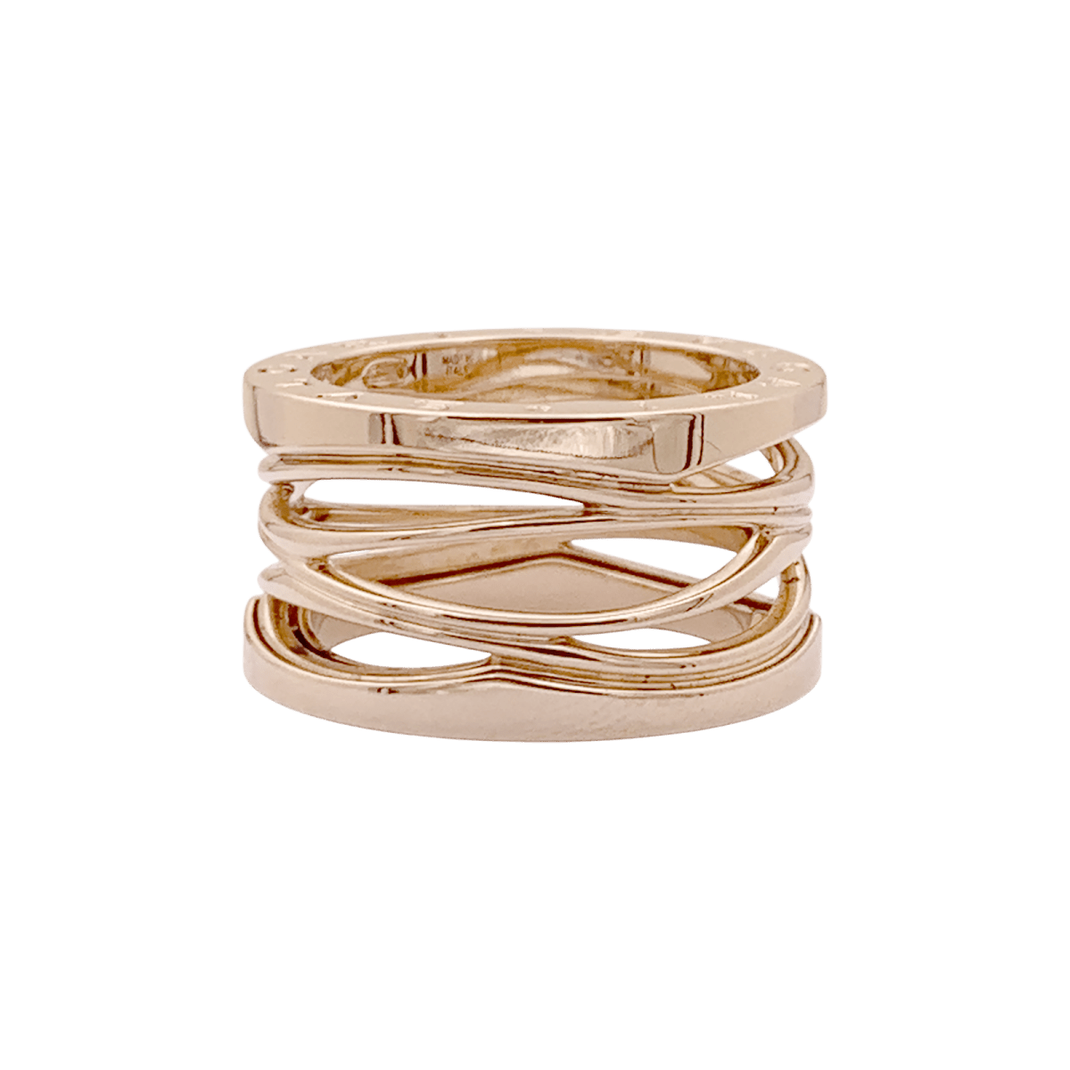 Bague Bulgari “B.Zero1 Zaha Hadid" en or rose. - Castafiore
