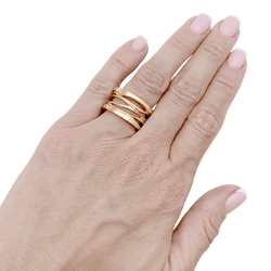 Bague Bulgari “B.Zero1 Zaha Hadid" en or rose. - Castafiore