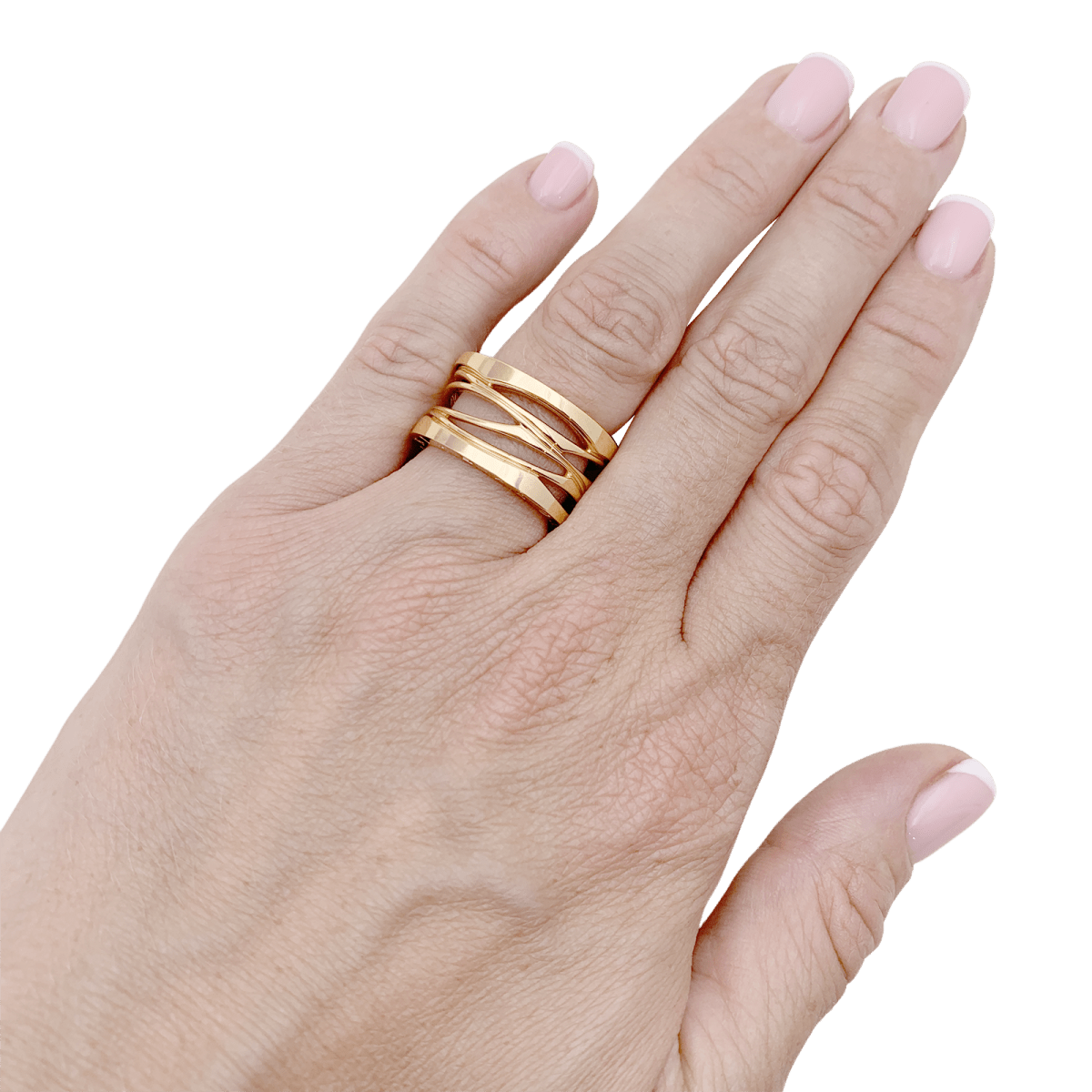 Bague Bulgari “B.Zero1 Zaha Hadid" en or rose. - Castafiore