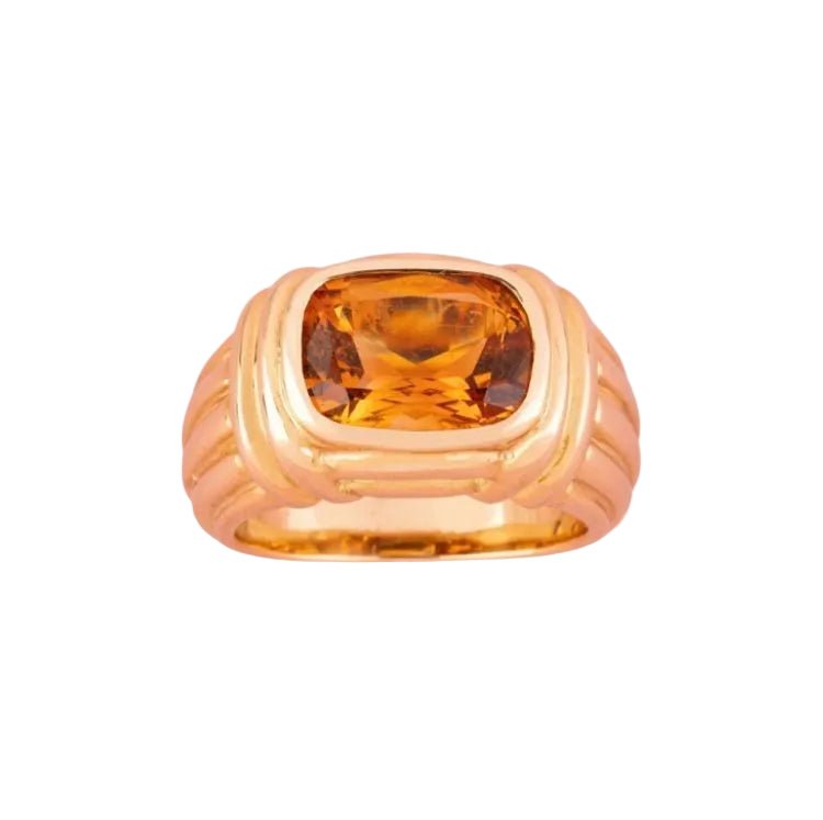 Bague BULGARI en or jaune et citrine - Castafiore