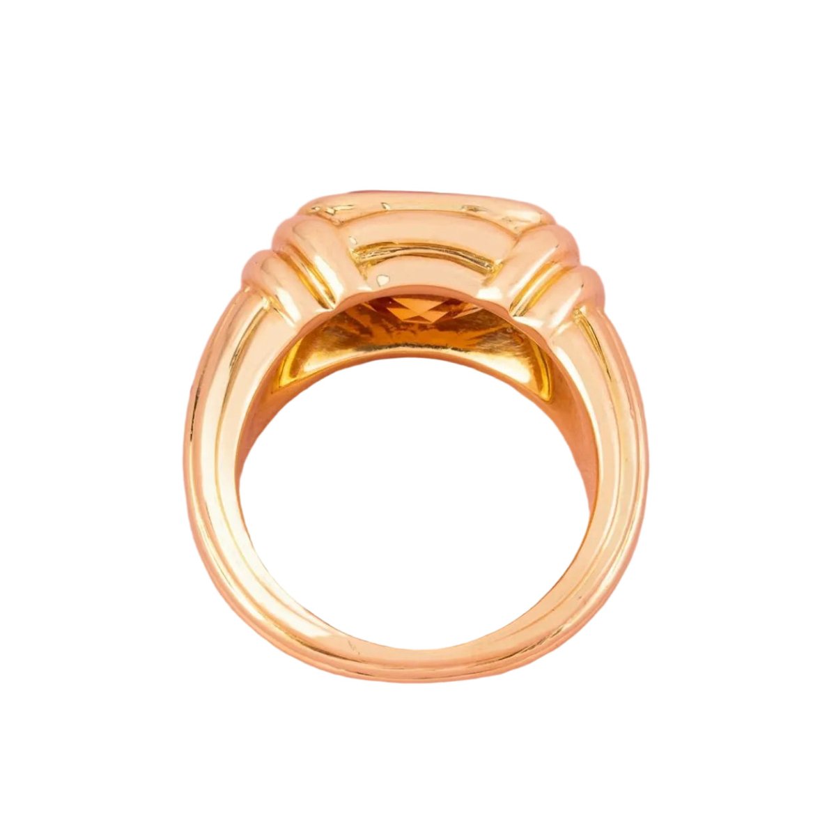 Bague BULGARI en or jaune et citrine - Castafiore