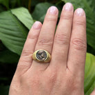 Bague BULGARI Monete en or jaune et pièce antique en bronze (Taille 50) - Castafiore