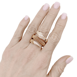 Bague BULGARI "Serpenti" en or rose, onyx et diamants - Castafiore