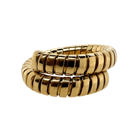 Bague BULGARI "Tubogas" en or jaune - Castafiore