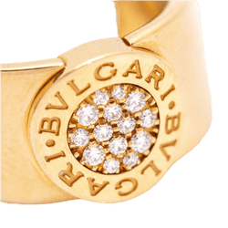 Bague BVLGARI "BVLGARI" en or rose et diamants - Castafiore