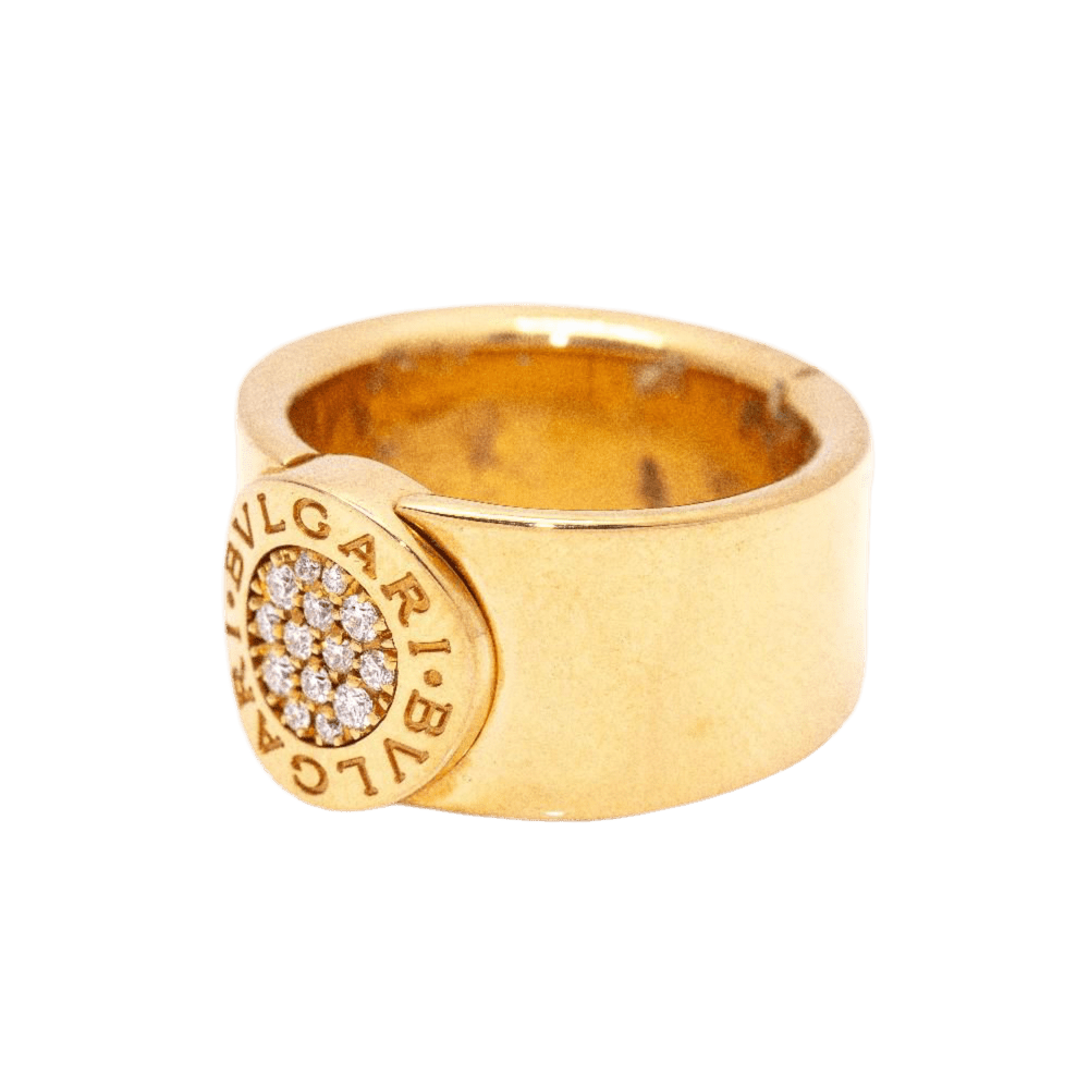 Bague BVLGARI "BVLGARI" en or rose et diamants - Castafiore