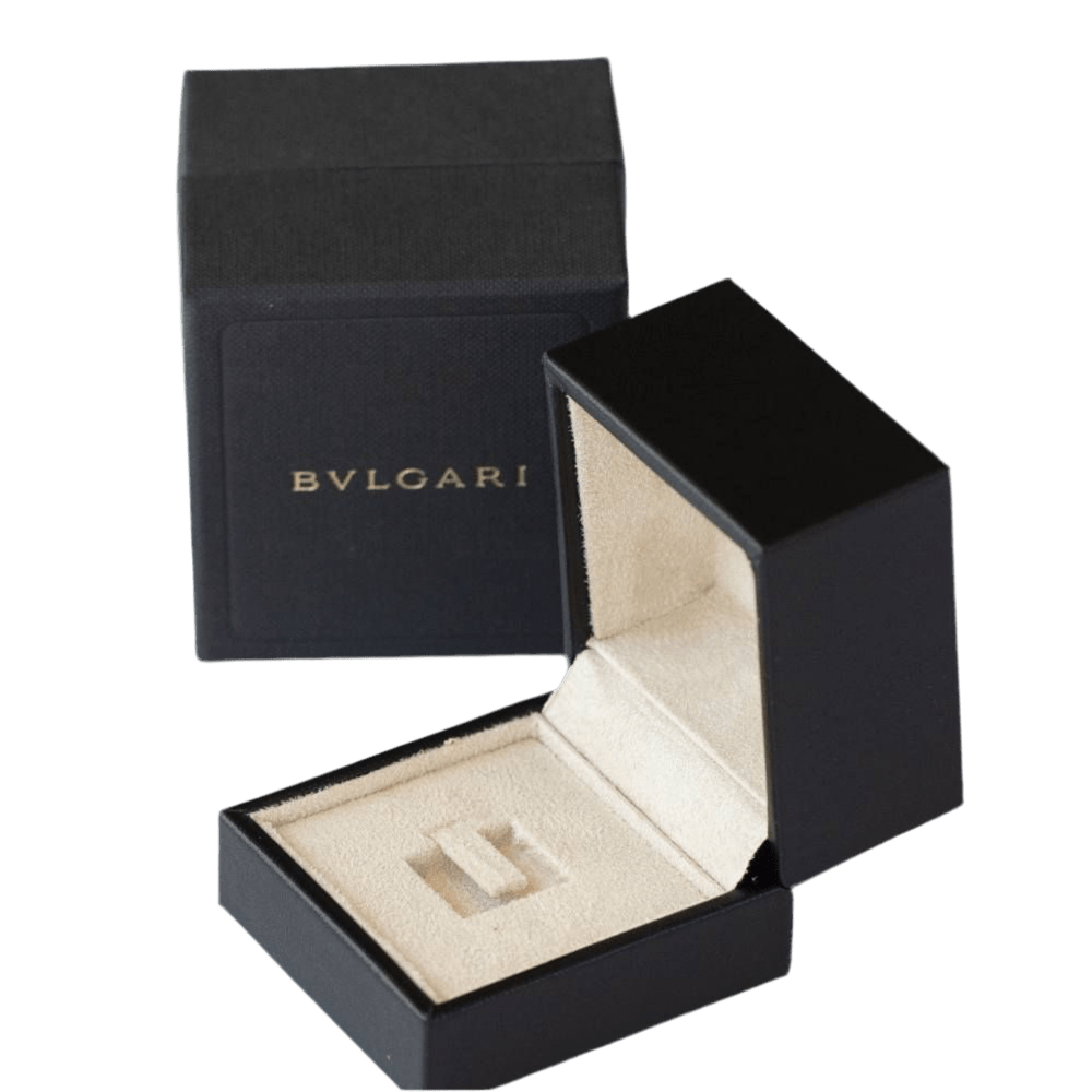 Bague BVLGARI "B.Zero1" en or rose, céramique et diamants - Castafiore