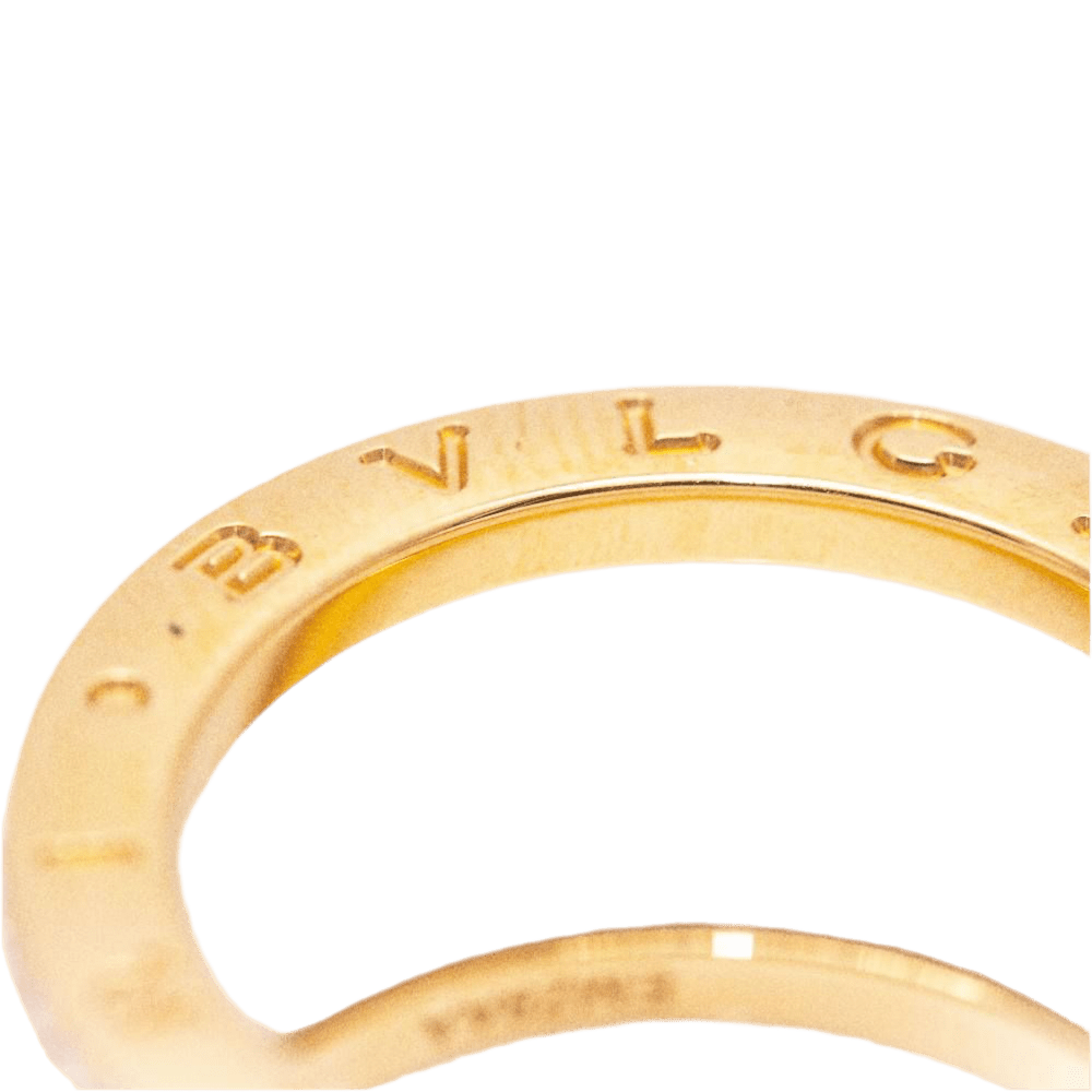 Bague BVLGARI "B.Zero1" en or rose, céramique et diamants - Castafiore