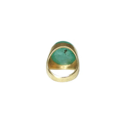 Bague Cabochon Emeraude 15 Carats Or Jaune - Castafiore