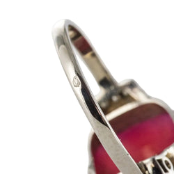 Bague Calcédoine pain de sucre et Diamants - Castafiore