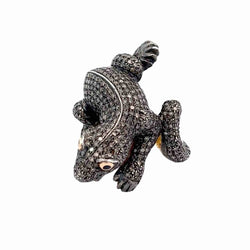 Bague caméléon or et argent diamants - Castafiore