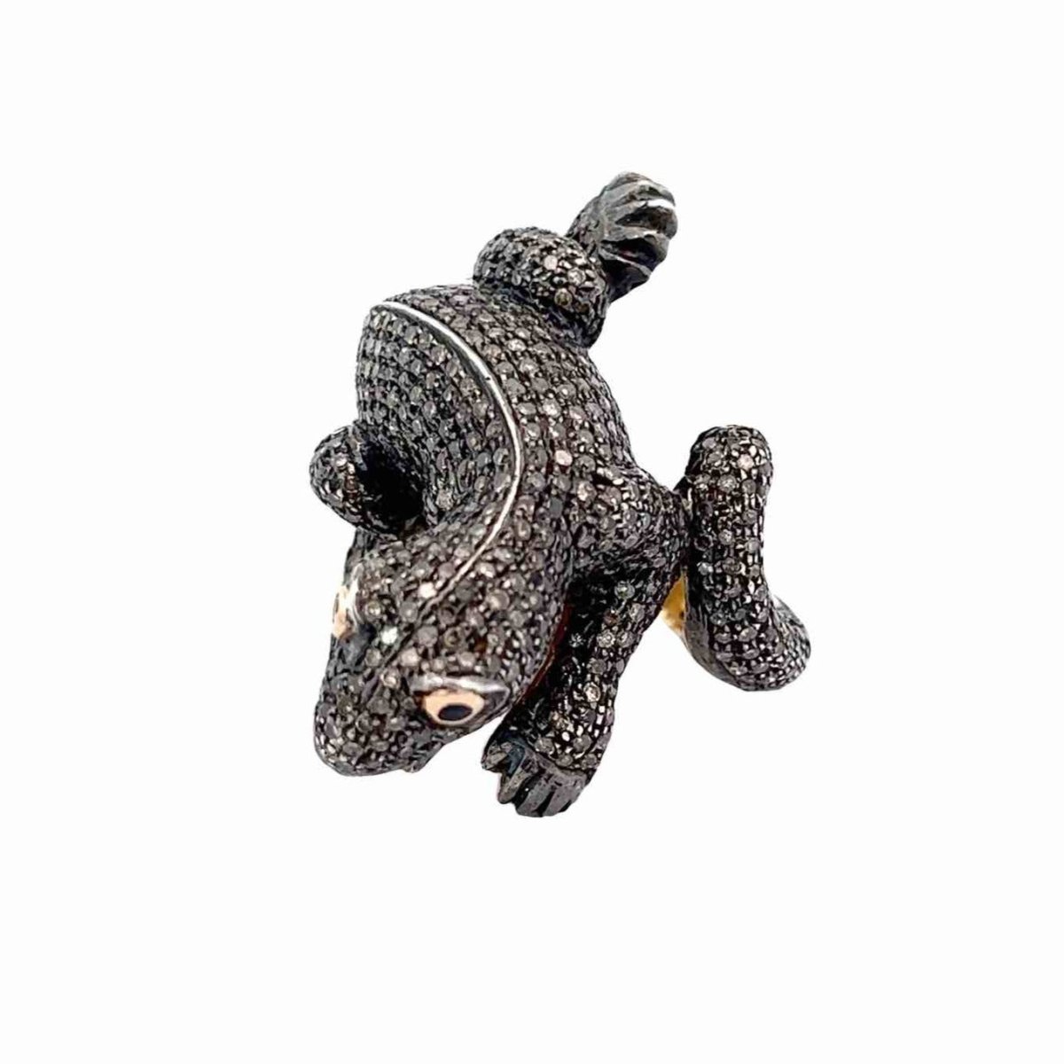 Bague caméléon or et argent diamants - Castafiore