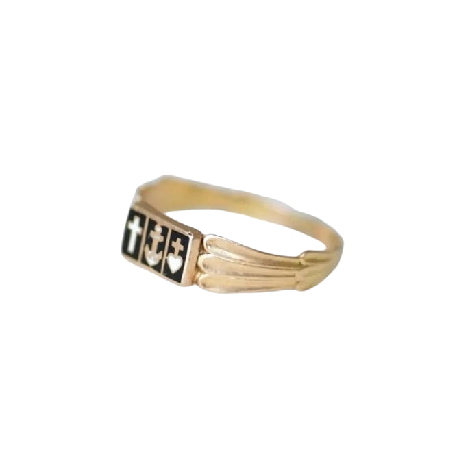 Bague Capelet régionale or et émail - Castafiore