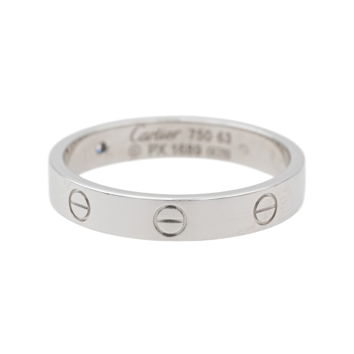 Bague Cartier Alliance Love Or blanc Diamant - Castafiore