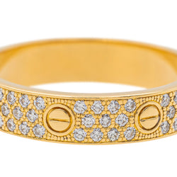 Bague Cartier Alliance Love Or jaune Diamant - Castafiore