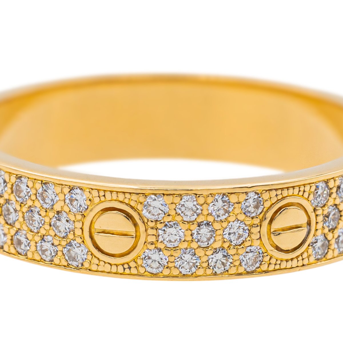 Bague Cartier Alliance Love Or jaune Diamant - Castafiore