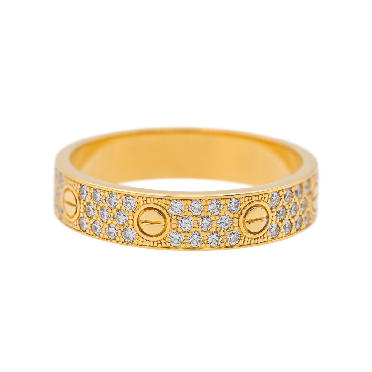 Bague Cartier Alliance Love Or jaune Diamant - Castafiore