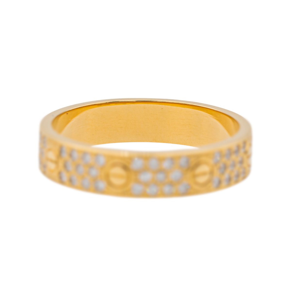 Bague Cartier Alliance Love Or jaune Diamant - Castafiore