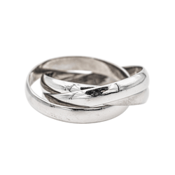 Bague Cartier Alliance Trinity en or blanc - Castafiore