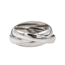Bague Cartier Alliance Trinity en or blanc - Castafiore