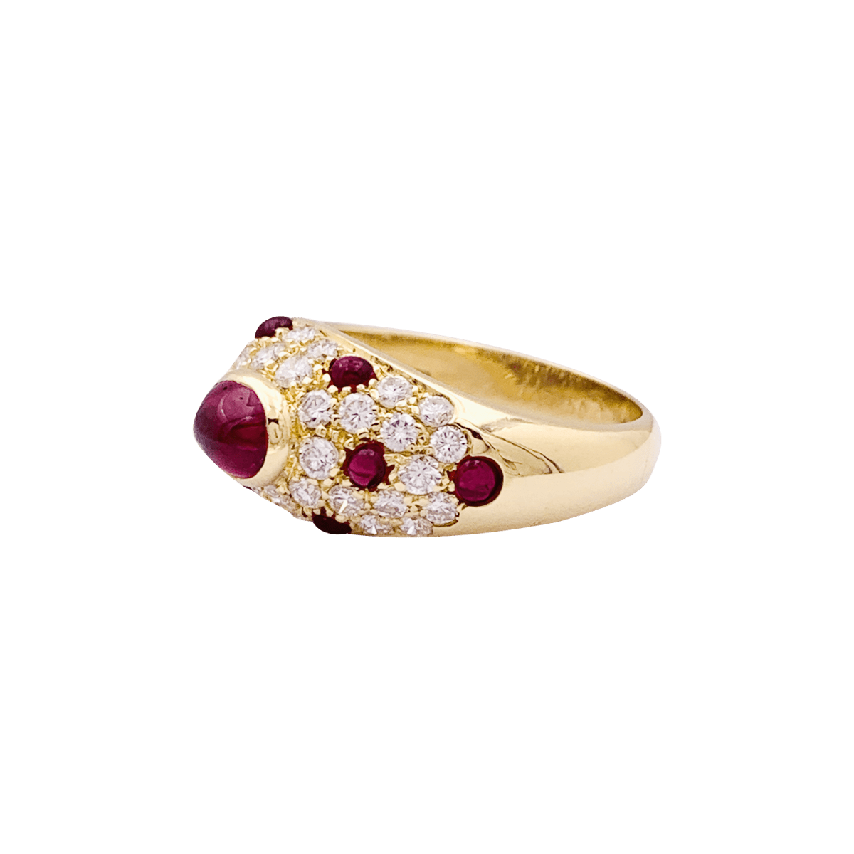 Bague CARTIER "Corinthe" en or jaune, rubis et diamants - Castafiore