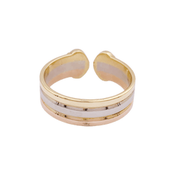 Bague CARTIER "Double C" en or jaune, or blanc et or rose - Castafiore