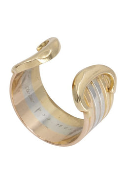 Bague CARTIER "Double C" en or jaune, or gris et or blanc - Castafiore