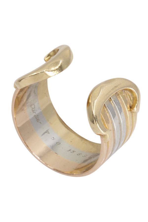 Bague CARTIER "Double C" en or jaune, or gris et or blanc - Castafiore