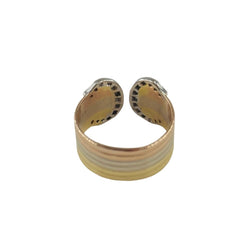 Bague CARTIER "Double C" trois ors et diamants - Castafiore