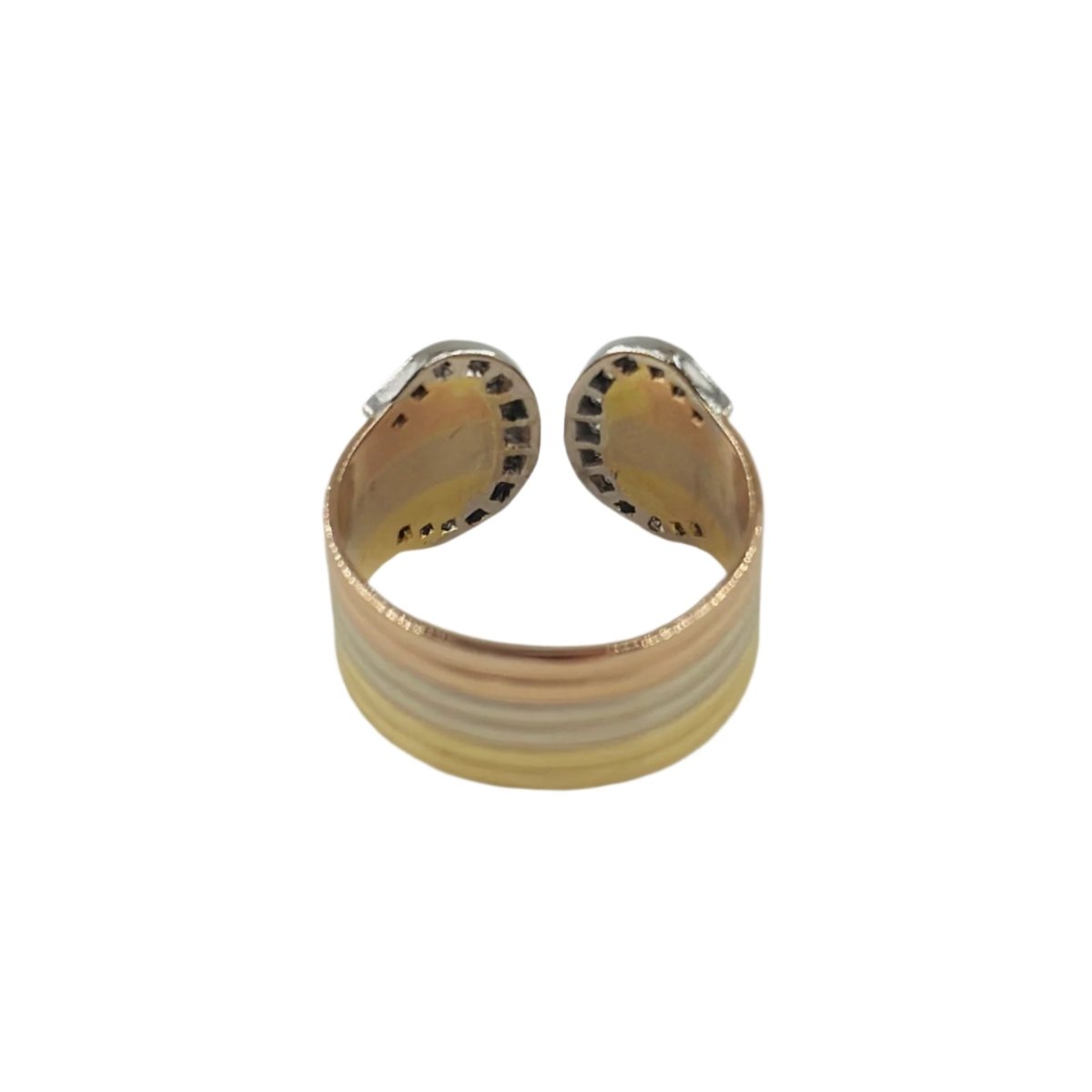 Bague CARTIER "Double C" trois ors et diamants - Castafiore