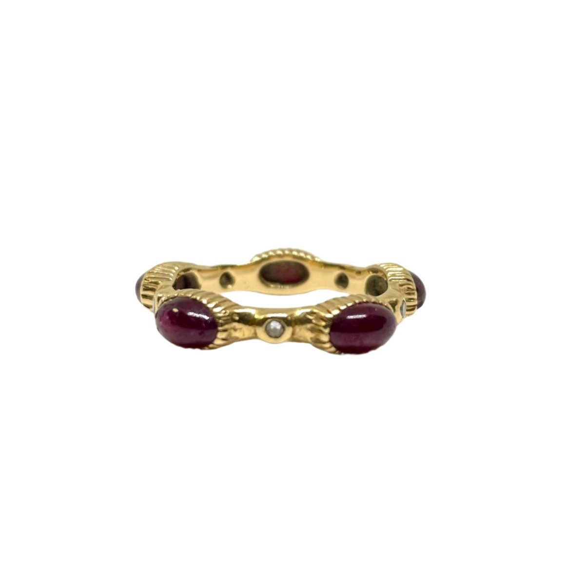 Bague CARTIER en or jaune, rubis et diamants - Castafiore