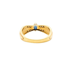 Bague CARTIER en or jaune, saphir et diamants - Castafiore