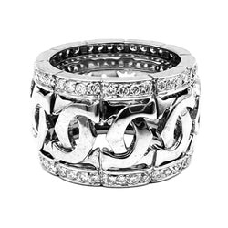 Bague CARTIER "Entrelacés" en or blanc et diamants - Castafiore