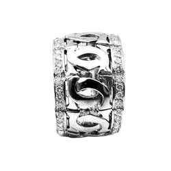 Bague CARTIER "Entrelacés" en or blanc et diamants - Castafiore