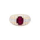 Bague Cartier "Gina" or jaune, diamants, rubis. - Castafiore