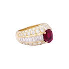 Bague Cartier "Gina" or jaune, diamants, rubis. - Castafiore