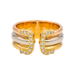 Cartier Ring C Yellow gold diamond