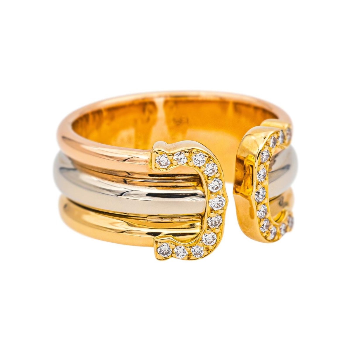 Cartier Ring C Yellow gold diamond