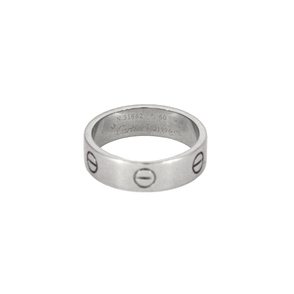 Bague CARTIER Love classique en or blanc - Castafiore