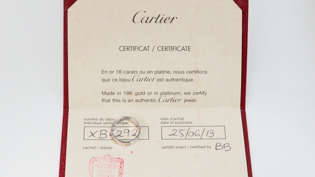 Bague CARTIER Love en or blanc - Castafiore