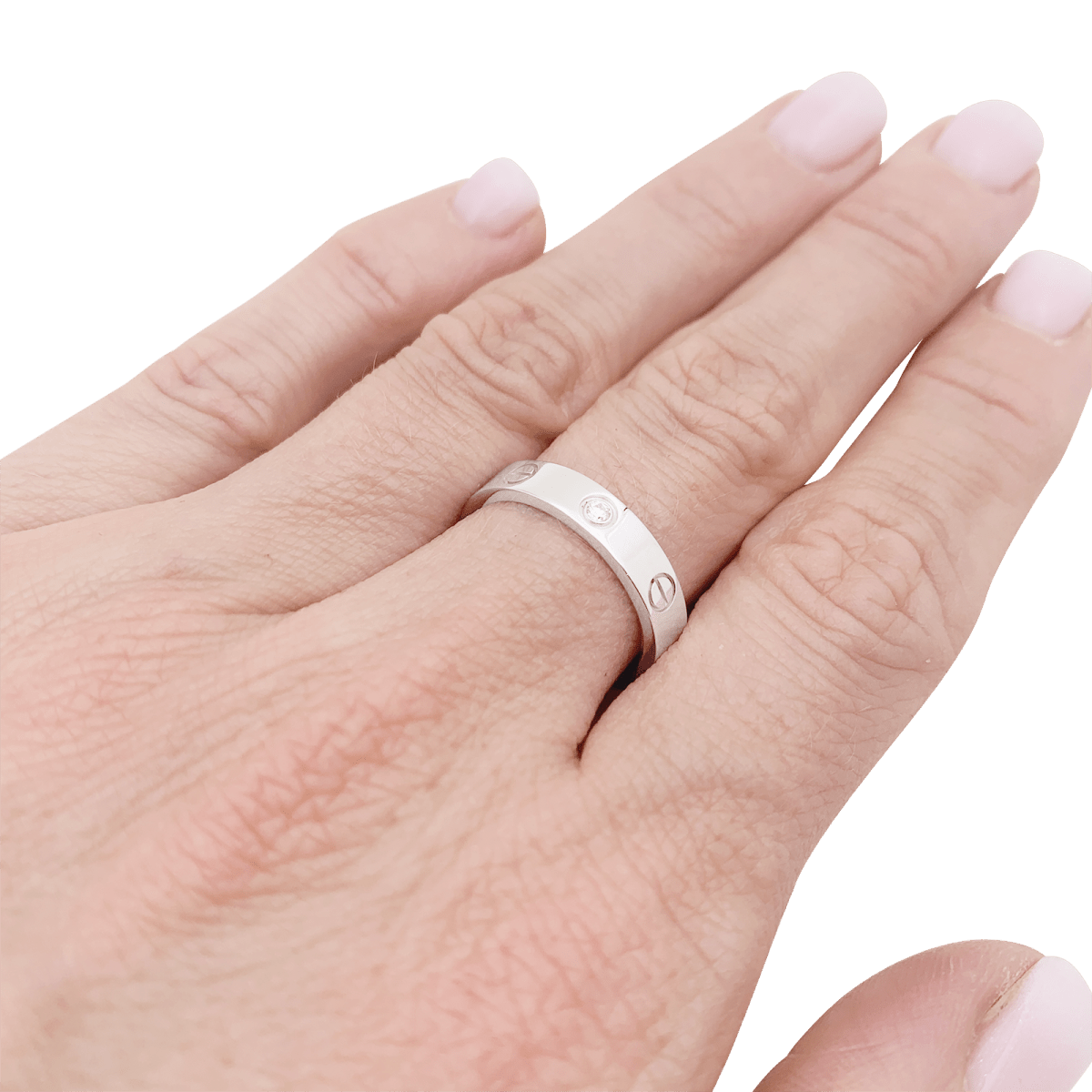 Bague Cartier "Love" en or blanc, diamant. - Castafiore