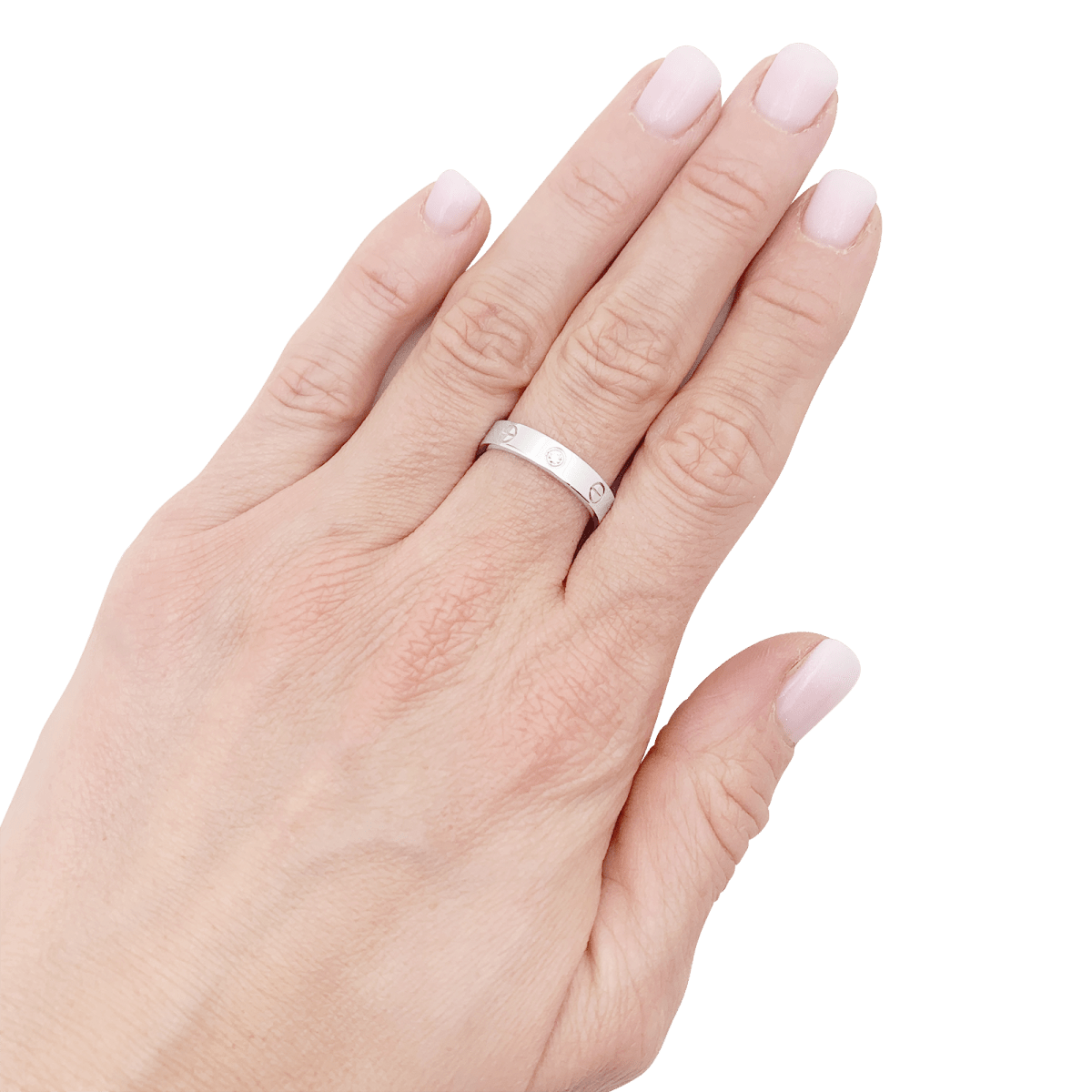 Bague Cartier "Love" en or blanc, diamant. - Castafiore