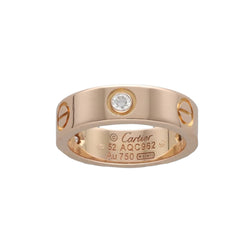 Bague CARTIER "Love" en or rose avec trois diamants - Castafiore