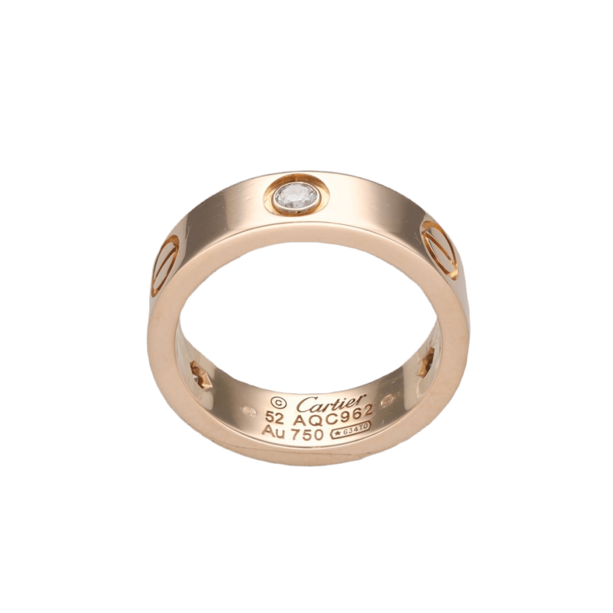 Bague CARTIER "Love" en or rose et diamants - Castafiore