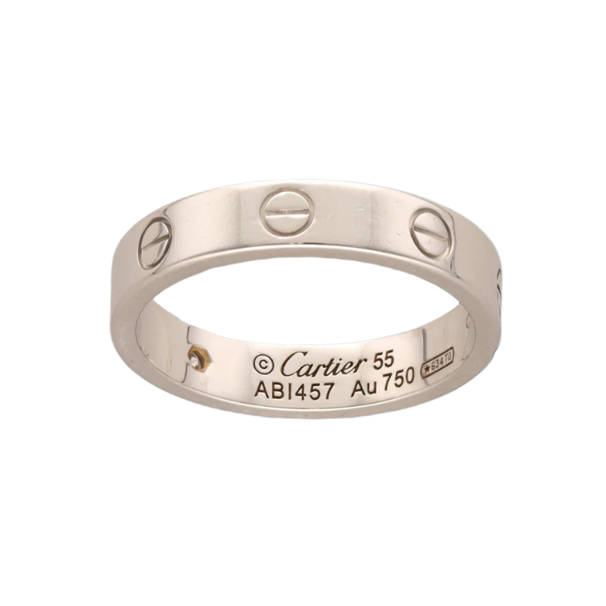 Bague Cartier "Love" Or gris 18K avec 1 Diamant. Taille 55 de 2014. - Castafiore