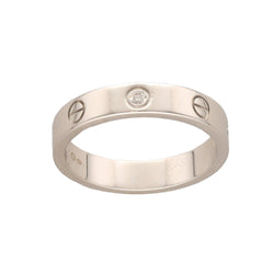 Bague Cartier "Love" Or gris 18K avec 1 Diamant. Taille 55 de 2014. - Castafiore