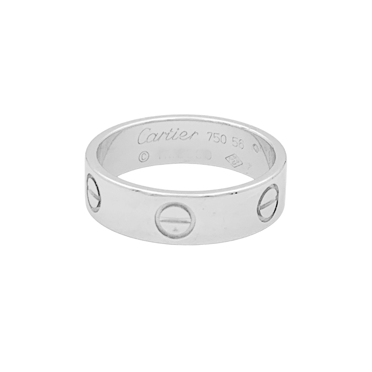 Bague CARTIER Love petit modèle en or blanc et diamant - Castafiore