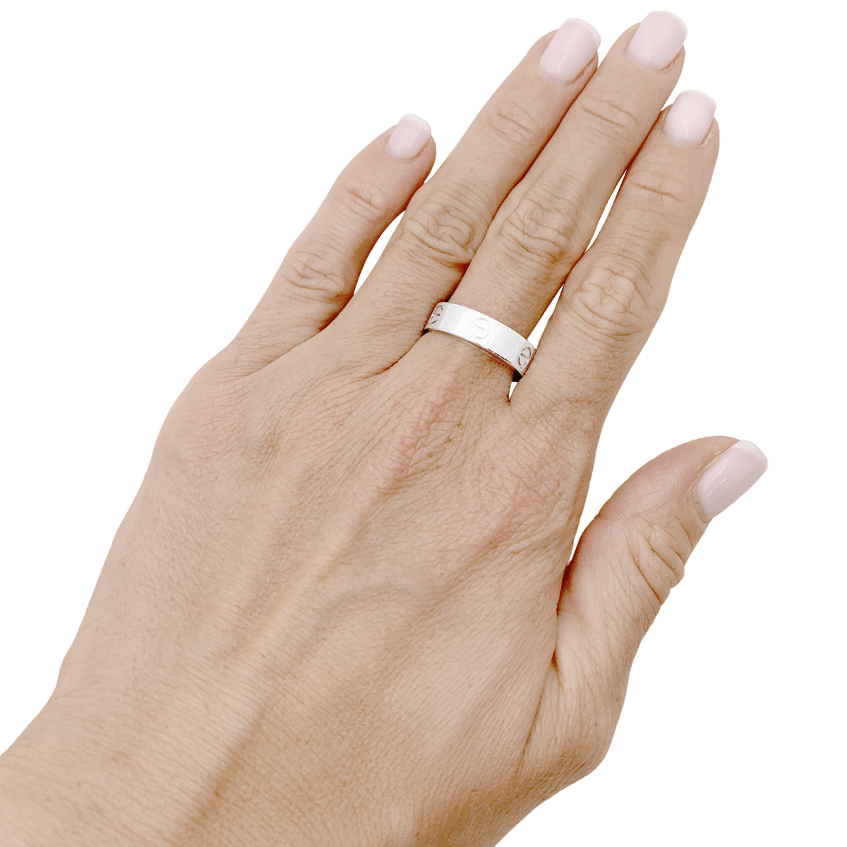 Bague CARTIER Love petit modèle en or blanc et diamant - Castafiore