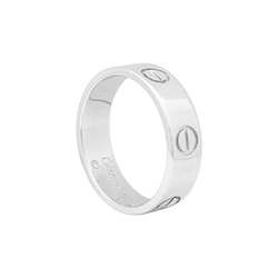 Bague CARTIER Love petit modèle en or blanc et diamant - Castafiore