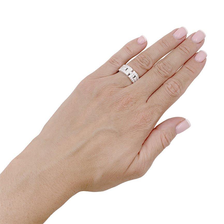 Bague CARTIER "Maillon Panthère" en or blanc et diamants - Castafiore